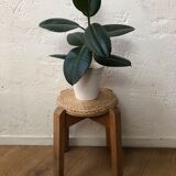 Wooden and rope stool