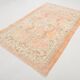 Tapis persan pêche et crème