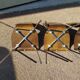 Set of 4 metal and wood chairs