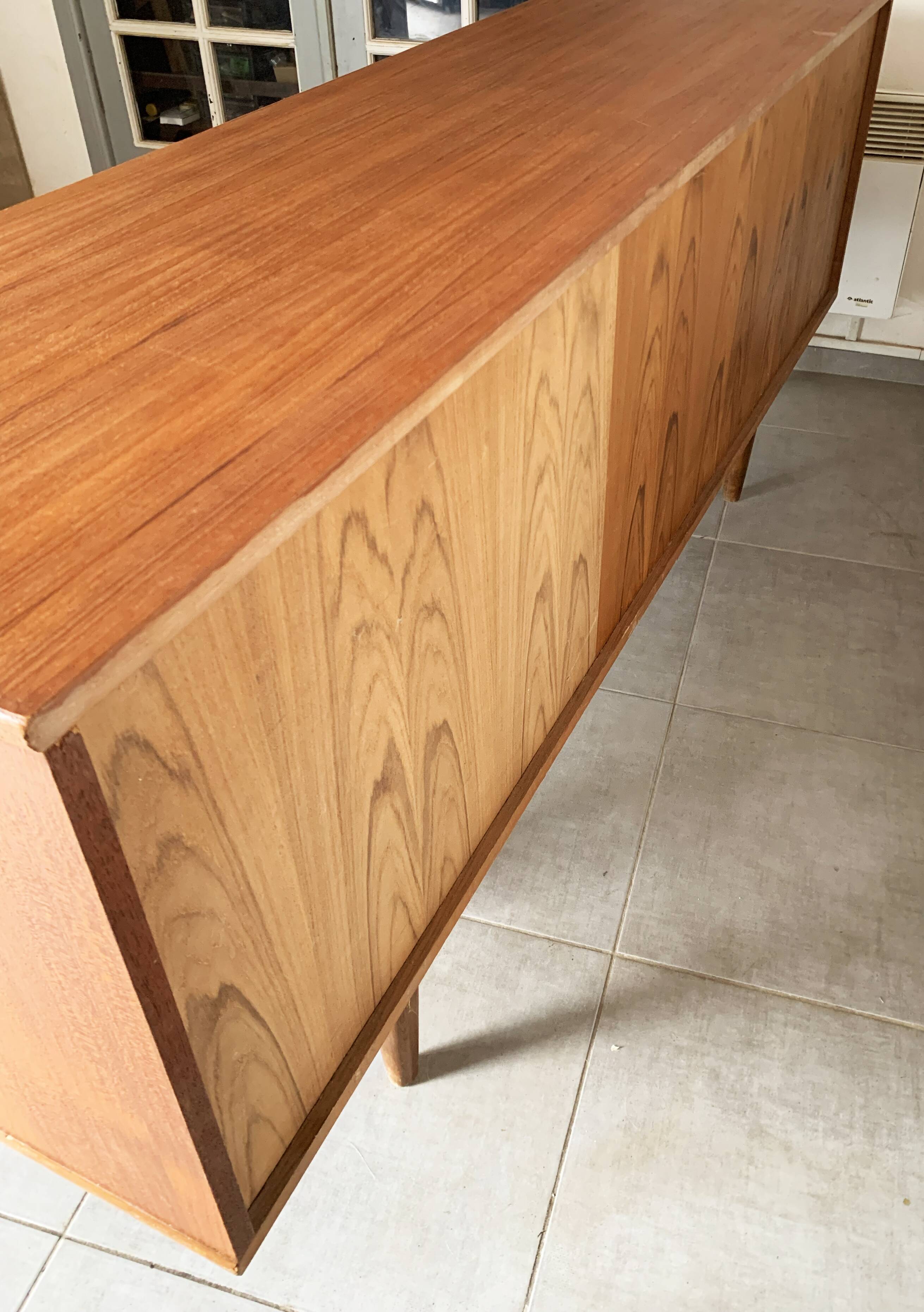 Vintage Scandinavian enfilade from the 60s in teak