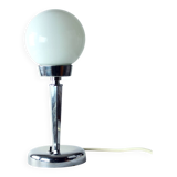 Art Deco table lamp in chrome and glass, Czechoslovakia 1940s