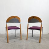 Set of 2 Vintage Dining Chairs Thesis by Wiesner Hager, Austria 1990s