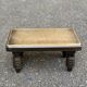 Vintage stool with solid wood carved legs