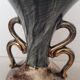 Vase vintage en faïence de H Bequet, Décor de cerf