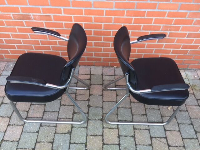 Pair of tubular chairs fana gispen 60s