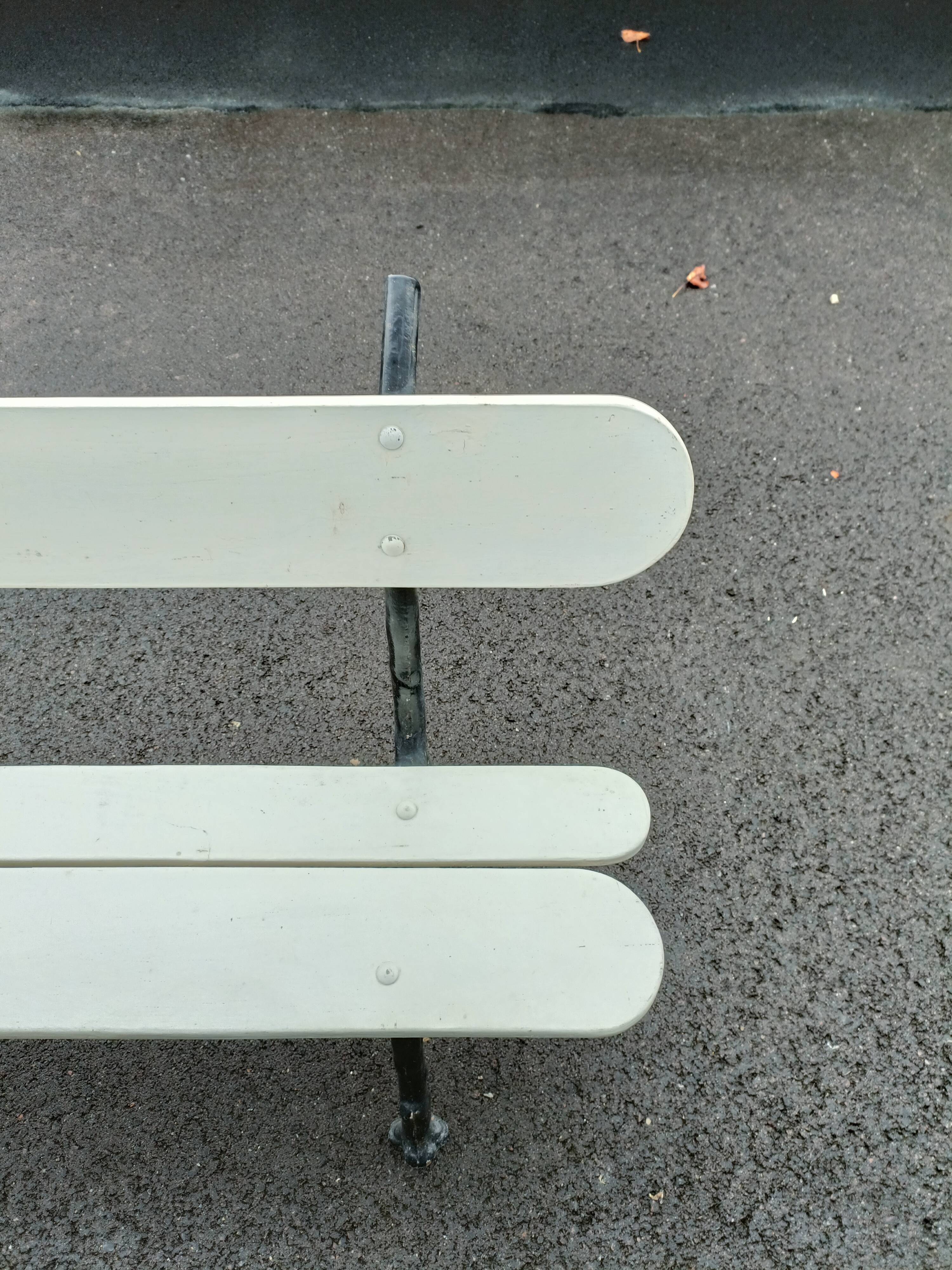 Garden bench old cast iron feet