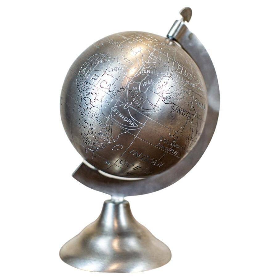 Vintage Decorative Metal Globe, 1950s