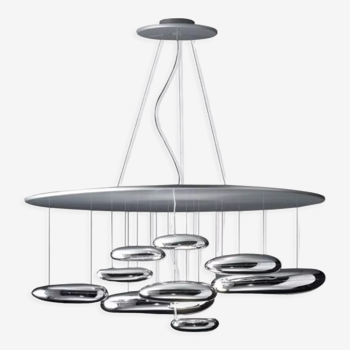 Pendant chandelier Artemide model Mercury silver chrome 2018