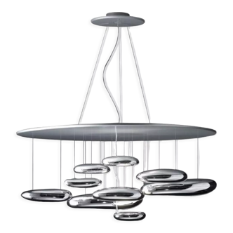 Pendant chandelier Artemide model Mercury silver chrome 2018