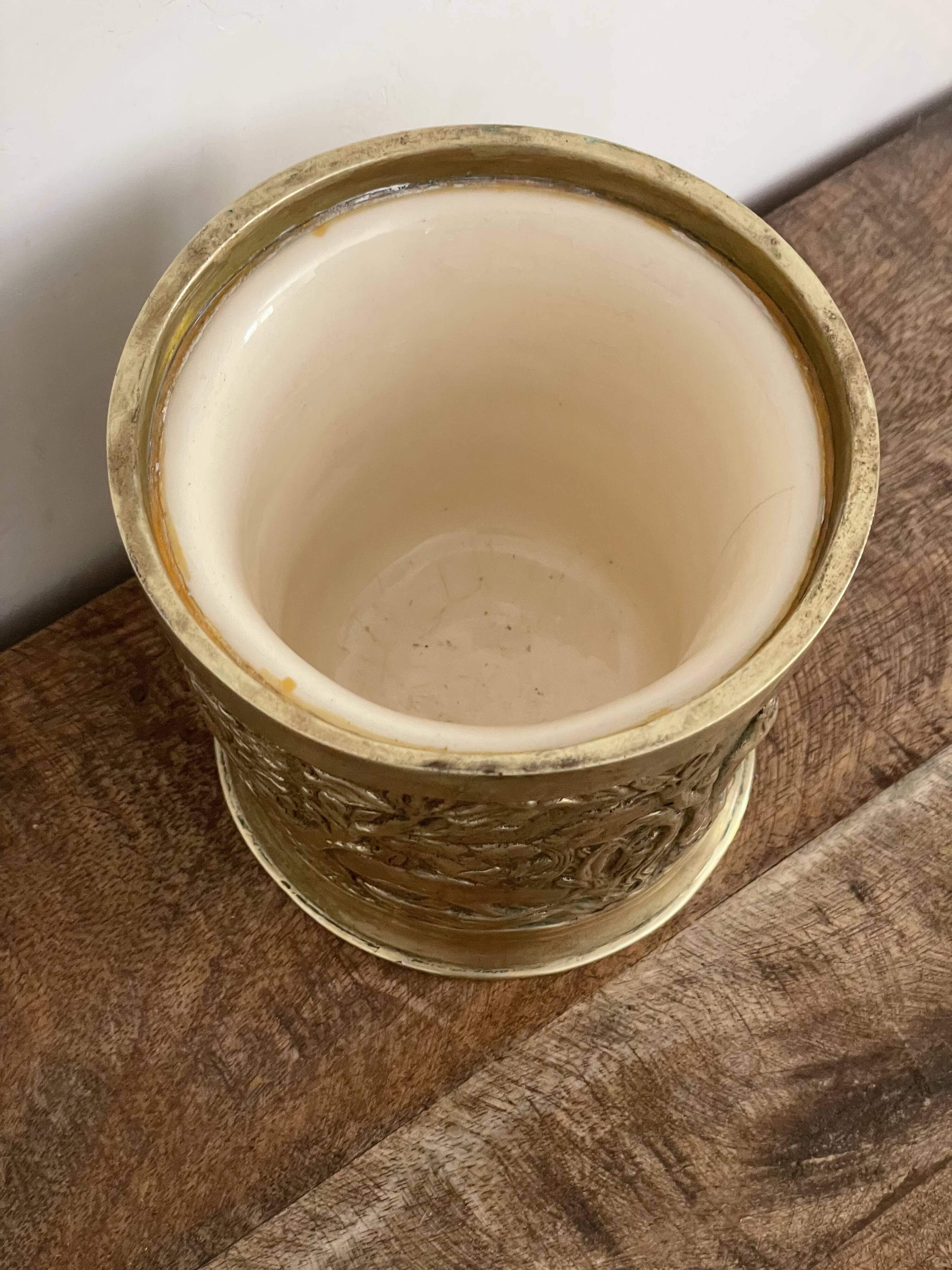 Bronze and ceramic pot Max le Verrier