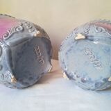 Duo of cache pots art nouveau in dabbling