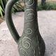 Large vintage ceramic pitcher vase – relief spiral decoration – no.