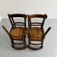 Set of 4 vintage 1950s thonet bistro chairs in wood