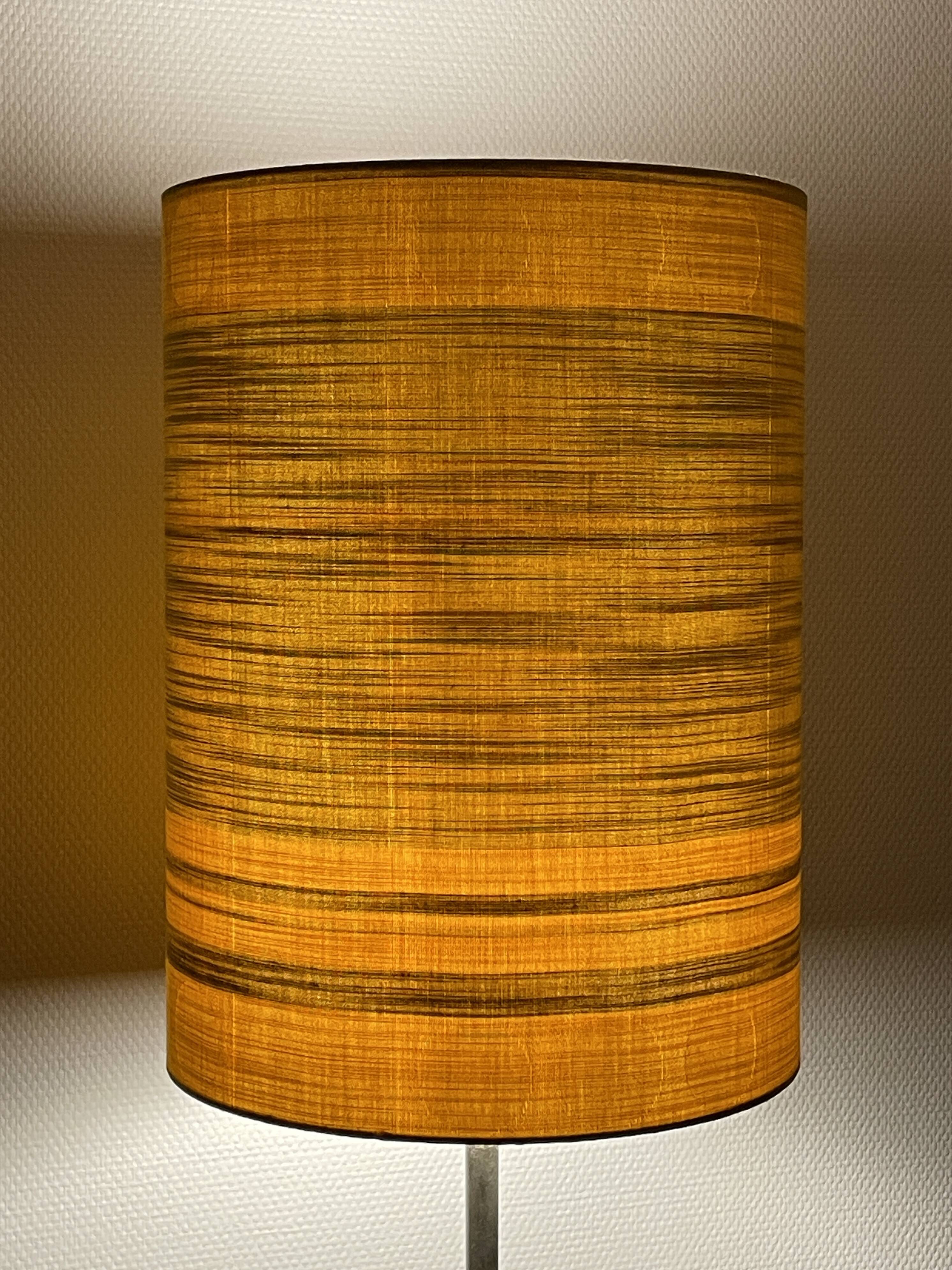 Golden shape lampshade H45 D33 - vintage 70s fabric