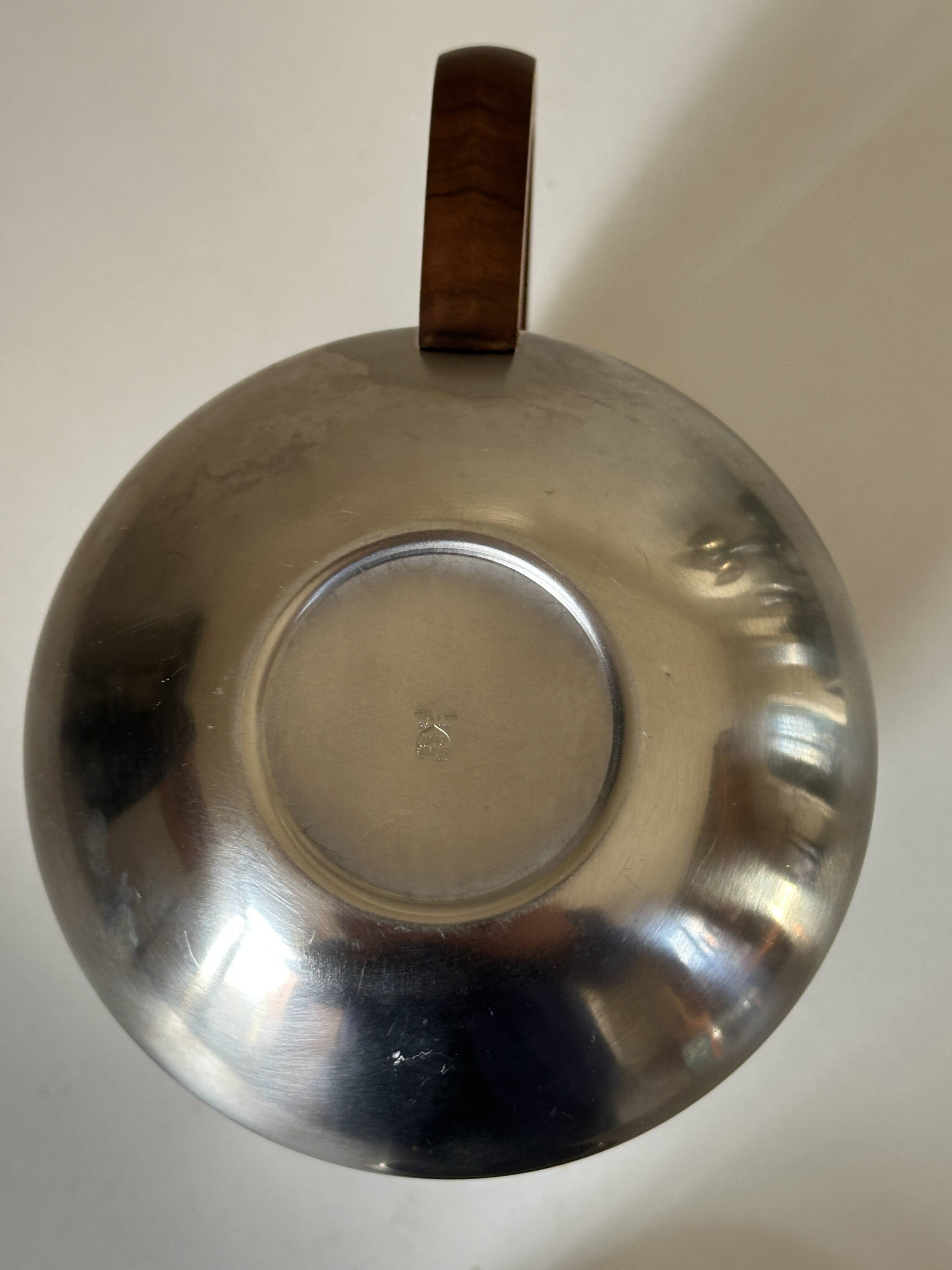 Rémy Letang stainless steel teapot, vintage design, 60s and 70s