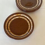 Set of 4 Digoin Sarreguemines "Mary" plates