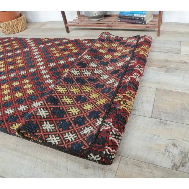 1970s Turkish Handwoven Wool Kilim Runner 81x200