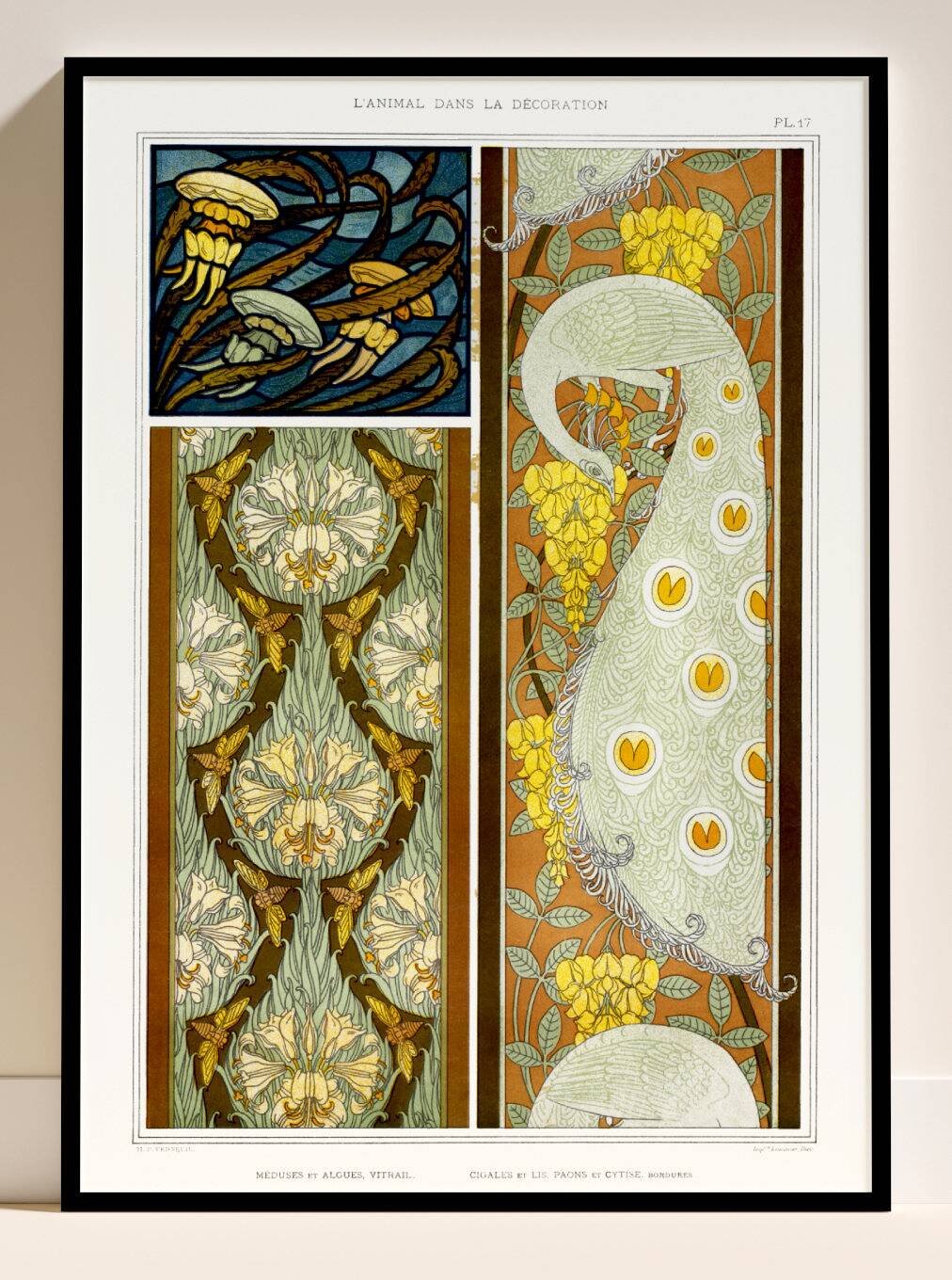 Poster “Medusa and Peacock”, after an Art Nouveau lithograph from 1897