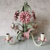 Lustre iron and painted sheet flowers camellias
