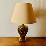 Lampe vintage en laiton massif ajouré