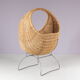 1960s wicker baby bed from the Netherlands
