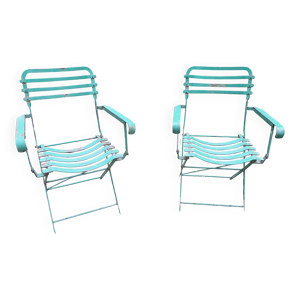 Paire chaises jardin