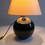 Black opaline ball lamp 1950