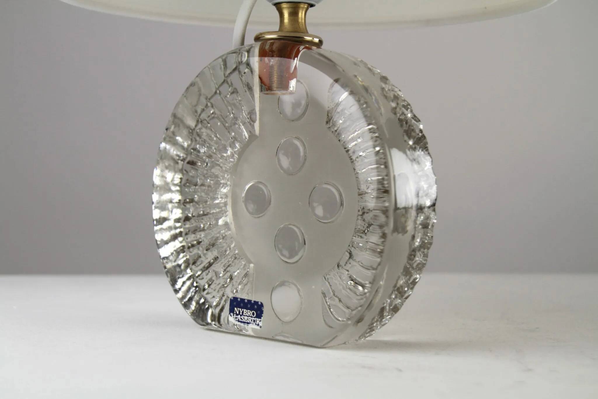 Glass Table Lamp by Nybro Glasbruk – Sweden, 1960s/1970s
