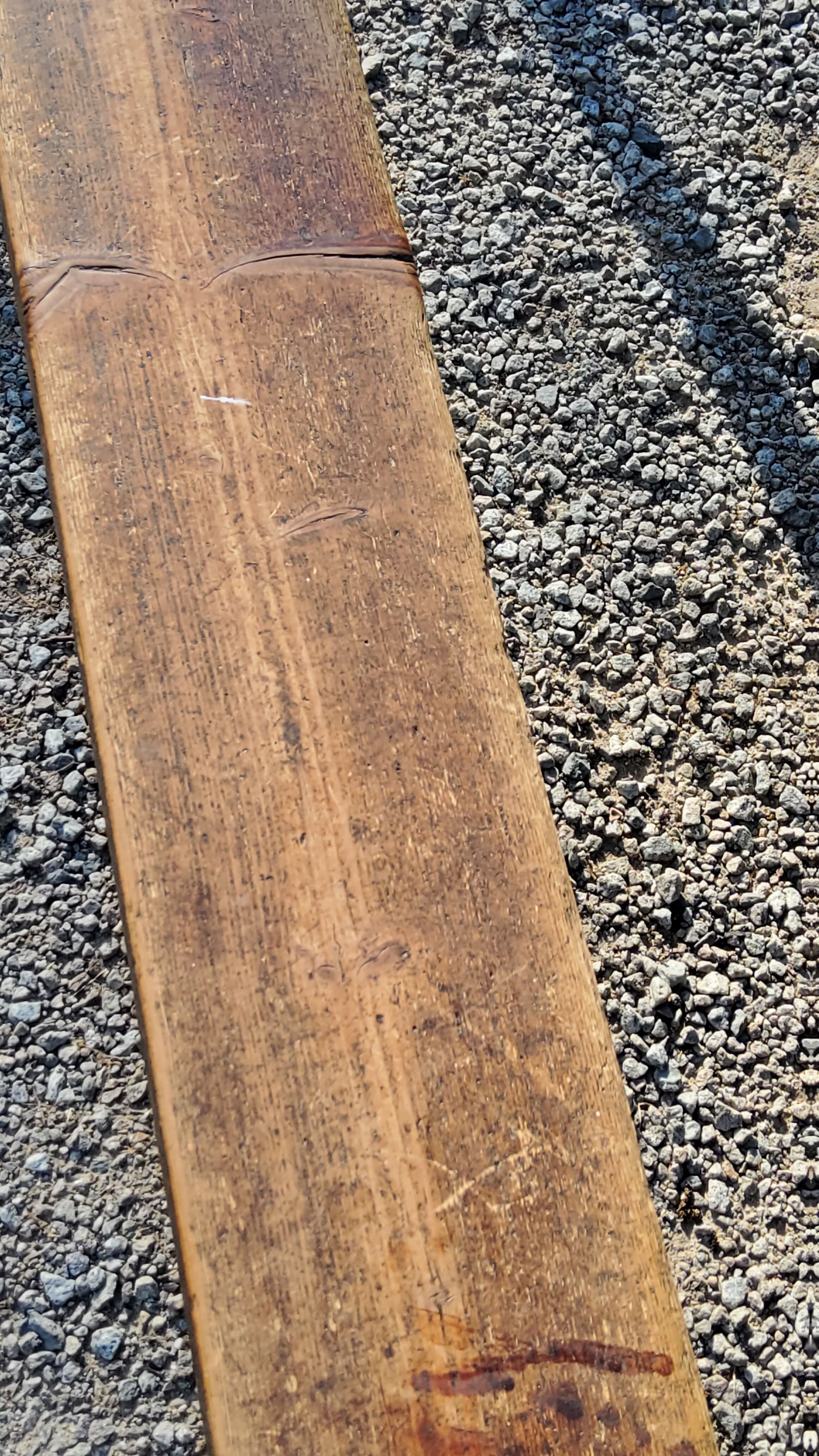 Farm table nineteenth century feet spindles 251cm and its 2 benches