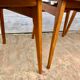Set of 4 Scandinavian teak and black skai chairs