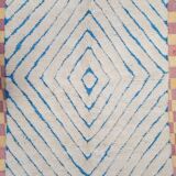 Handmade natural wool Berber rug