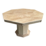Mid-Century Octagonal Travertine Diningtable