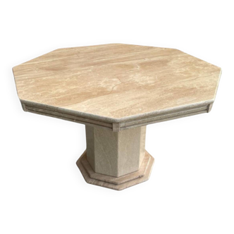 Mid-Century Octagonal Travertine Diningtable