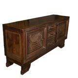 Solid oak sideboard by André Le Picard 1950