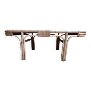 Table basse en rotin