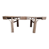 Refurbished rattan coffee table