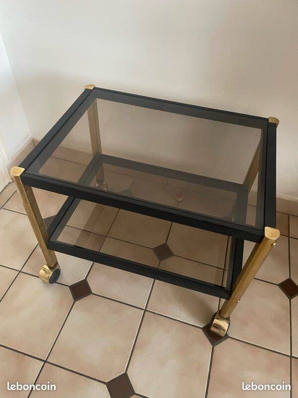 desserte roulante style Hollywood Regency