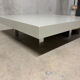 Jeu de 2 tables basses design Molteni&C, bois clair et laqué gris p