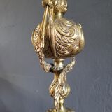 Large antique lamp base 50 cm Napoleon III style – gilded regulus
