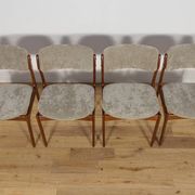 Mid-Century Model 49 Dining Chairs in Teak by Erik Buch for Odense Machine Gunning, 1960s, Set of 4