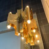 Brass chandelier 1970 Sciolari