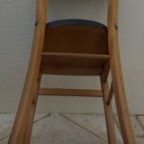 Black and natural wooden bistro chair