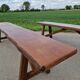 Lot de 2 bancs en orme massif par Aranjou