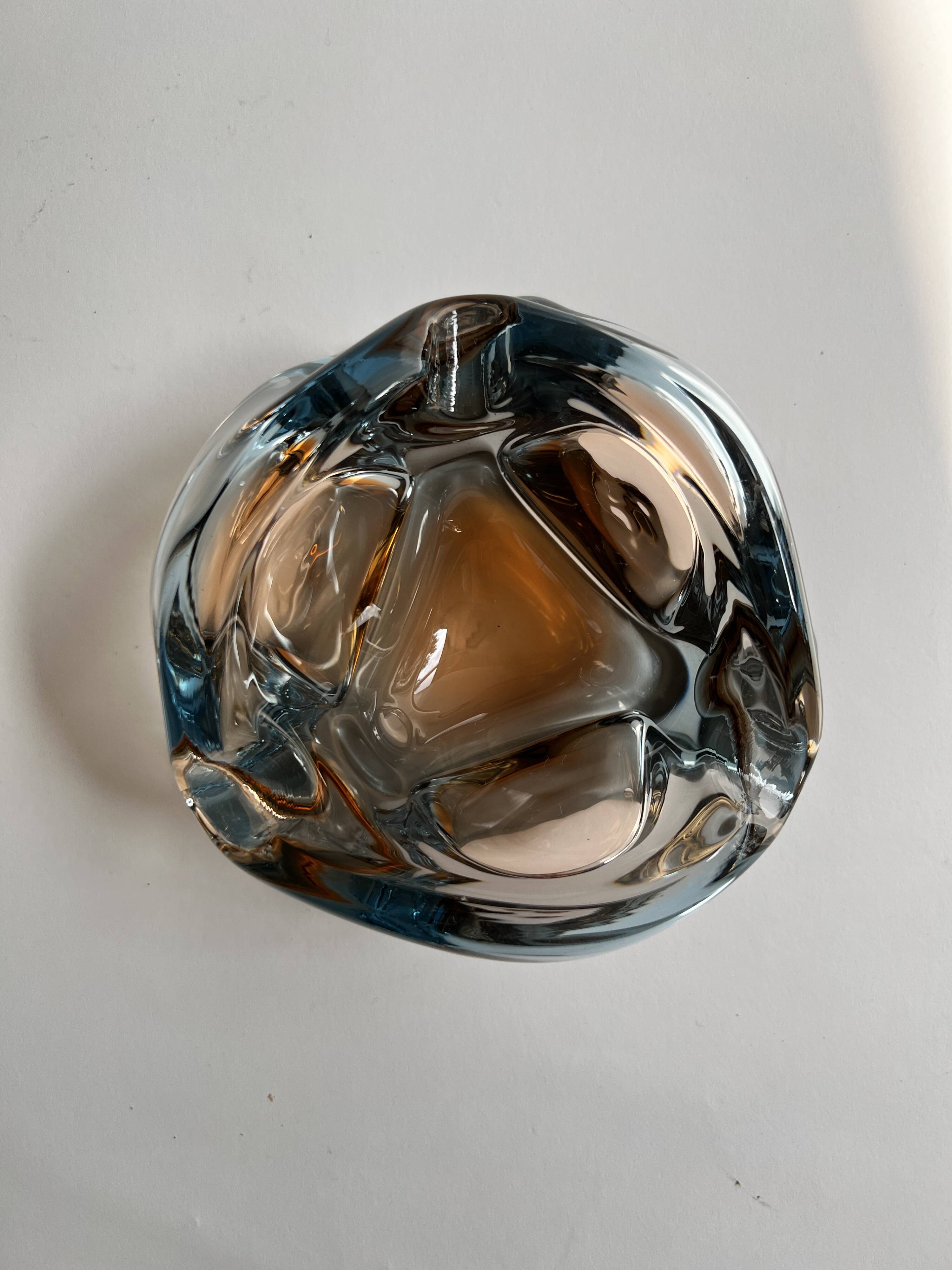 Murano glass ashtray / pocket emptier handmade, Italy 197