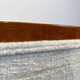 Biedermeier Bergege Chair in Walnut & Creme Velvet, Austria, 1840s