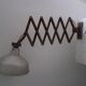Wall lamp accordion Mazda industrial design 50's