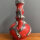 Red fat lava vase by Jopeko model 7201-21