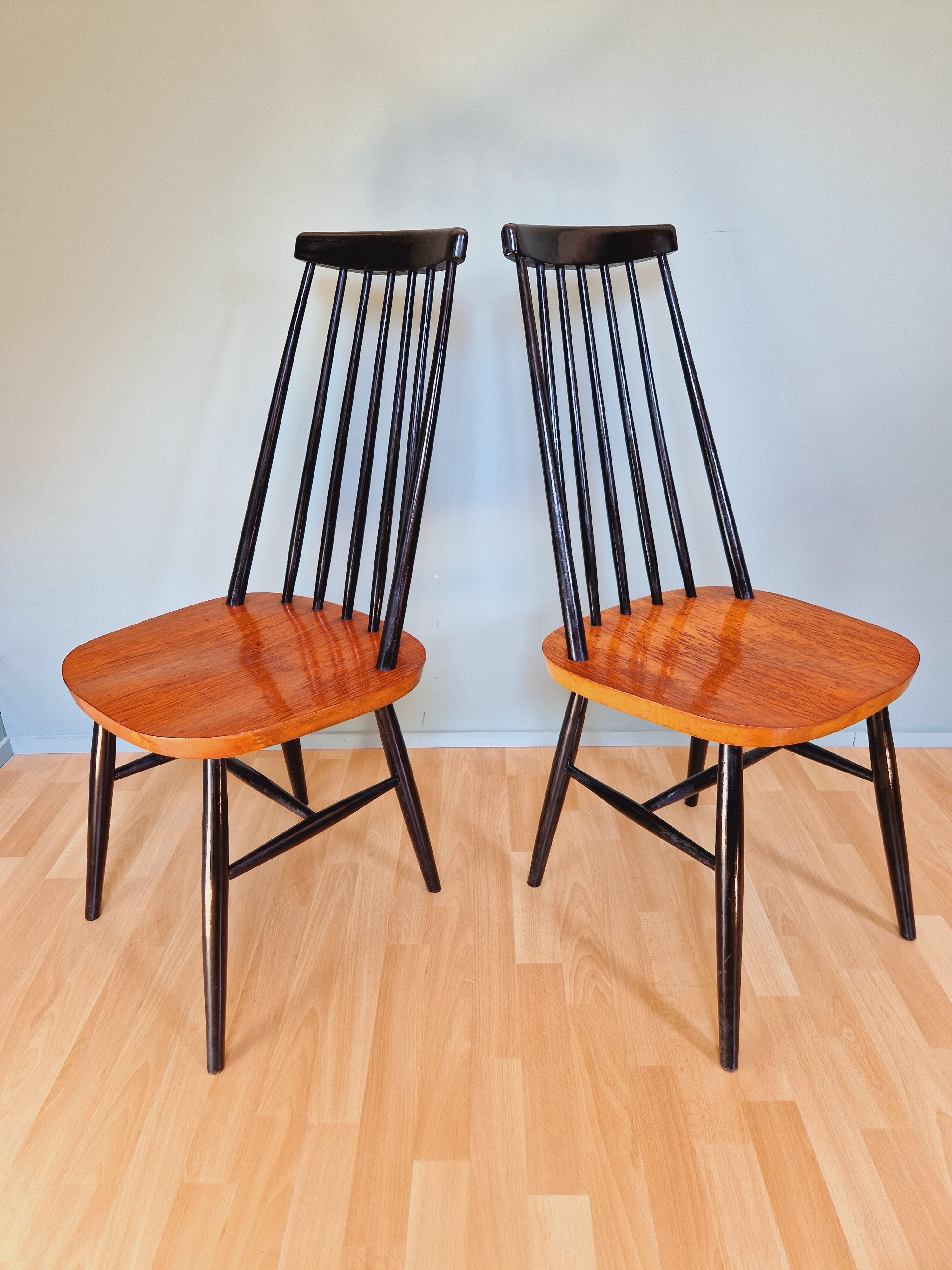 Set of 4 scandinavian teak chairs 60s