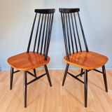 Set of 4 scandinavian teak chairs 60s