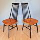 Set of 4 scandinavian teak chairs 60s